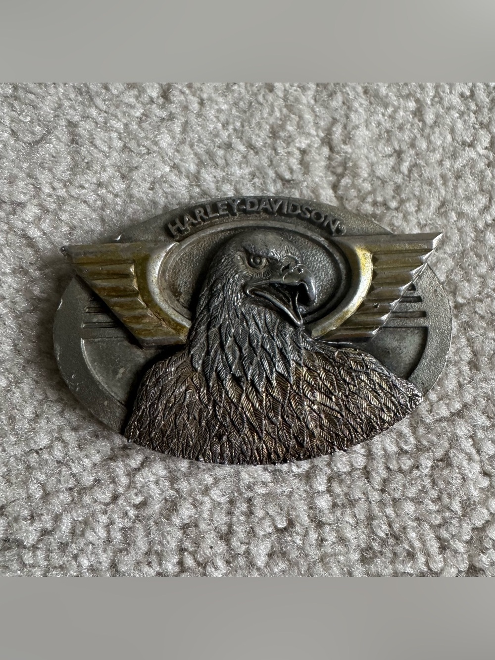 Vintage 1997 Harley Davidson Belt Buckle "3D" Eagle Harley-Davidson Motorcycles